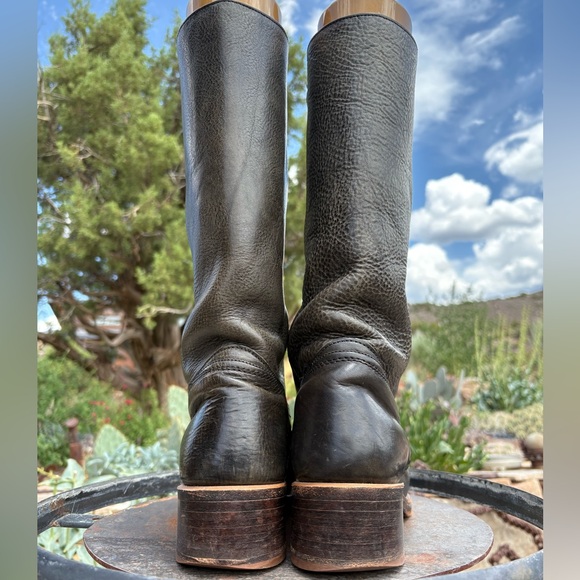 Frye Dark Leather Heeled Boots - Picture 7 of 16